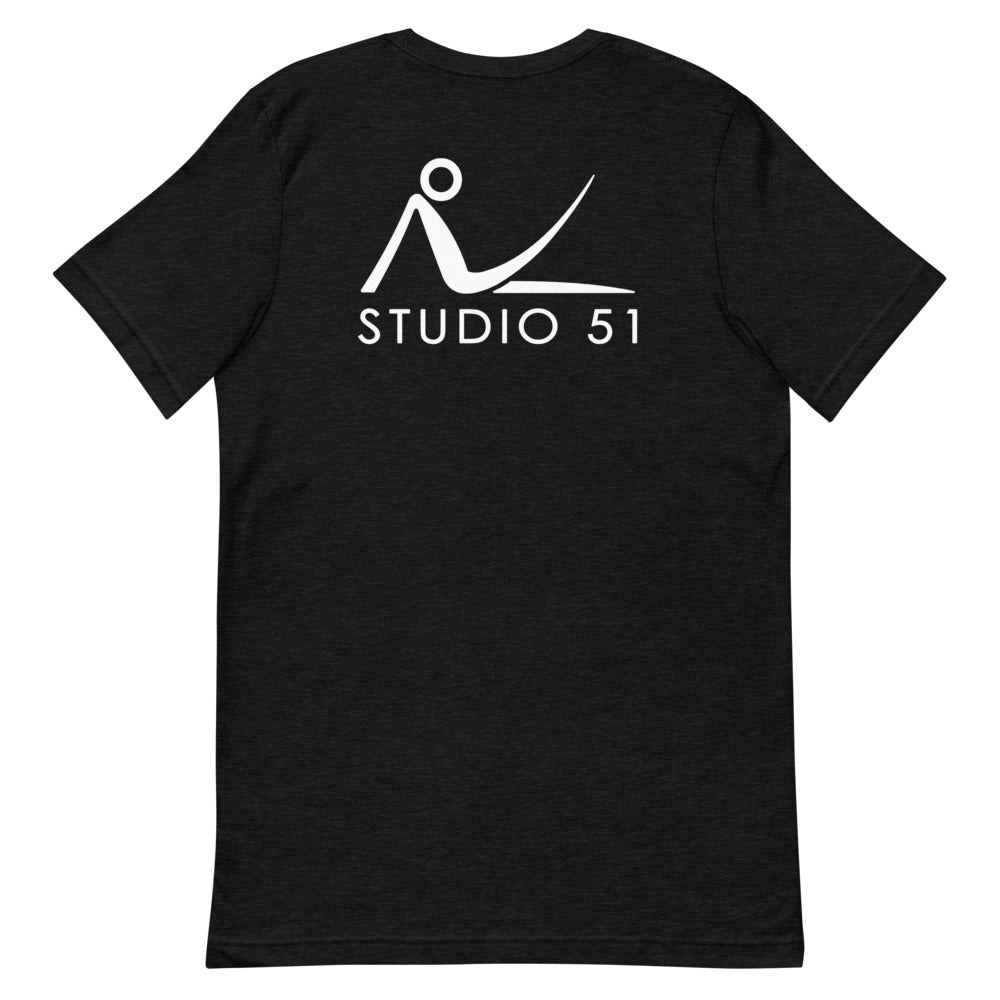 Maglietta unisex manica corta Studio 51 Pilates Milano Logo Schiena