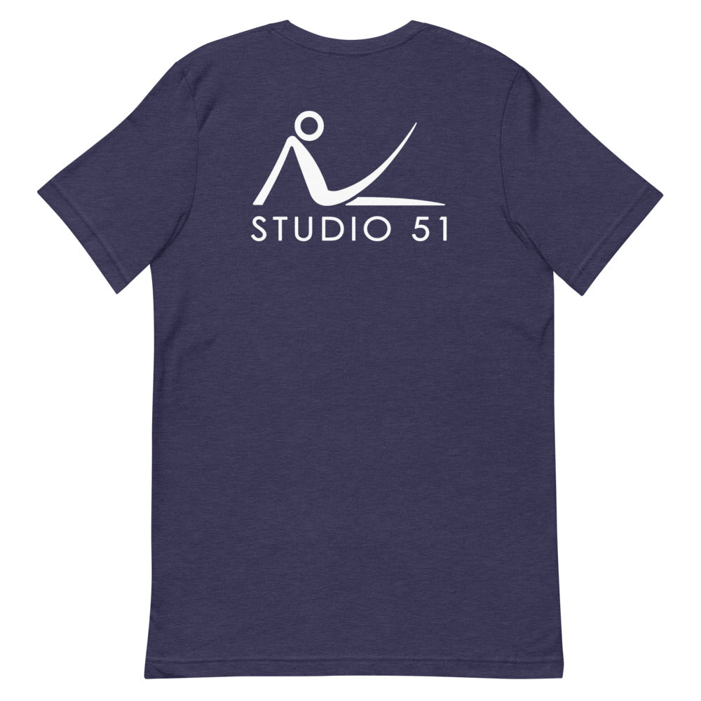 Maglietta unisex manica corta Studio 51 Pilates Milano Logo Schiena