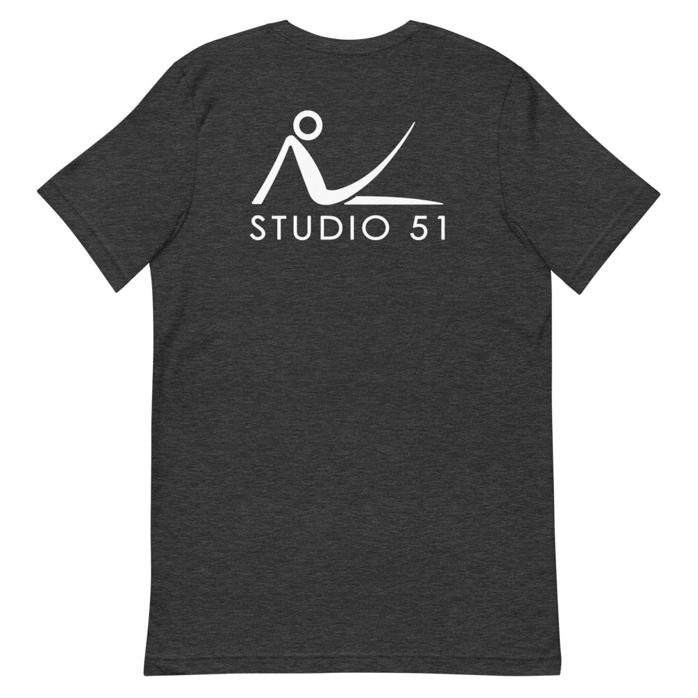 Maglietta unisex manica corta Studio 51 Pilates Milano Logo Schiena